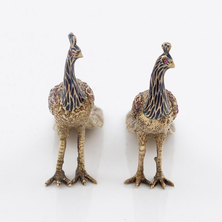 Prydnadsfåglar, ett par, 1800/1900-tal.