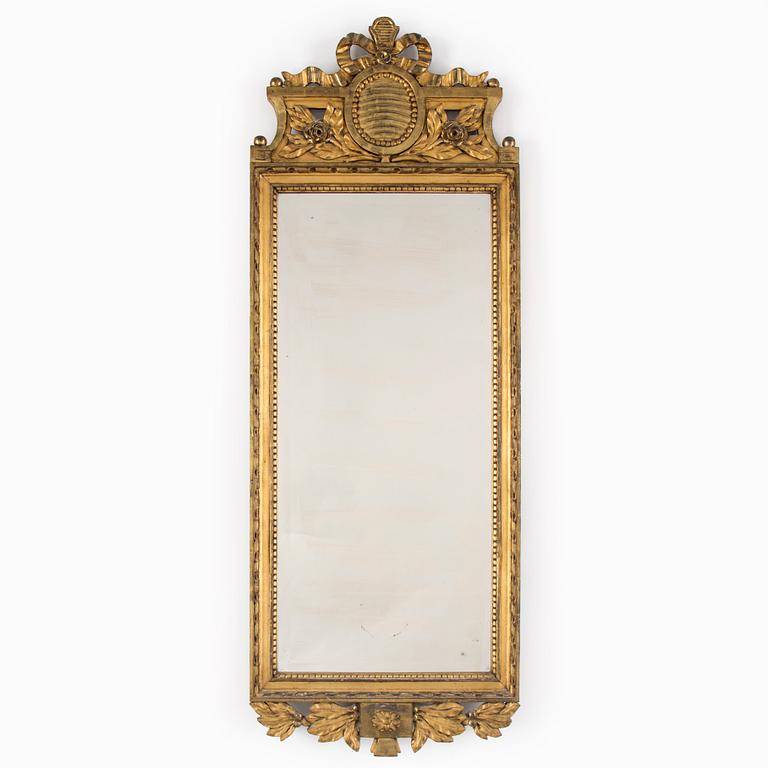 An early 20th century late Gustavian style mirror.