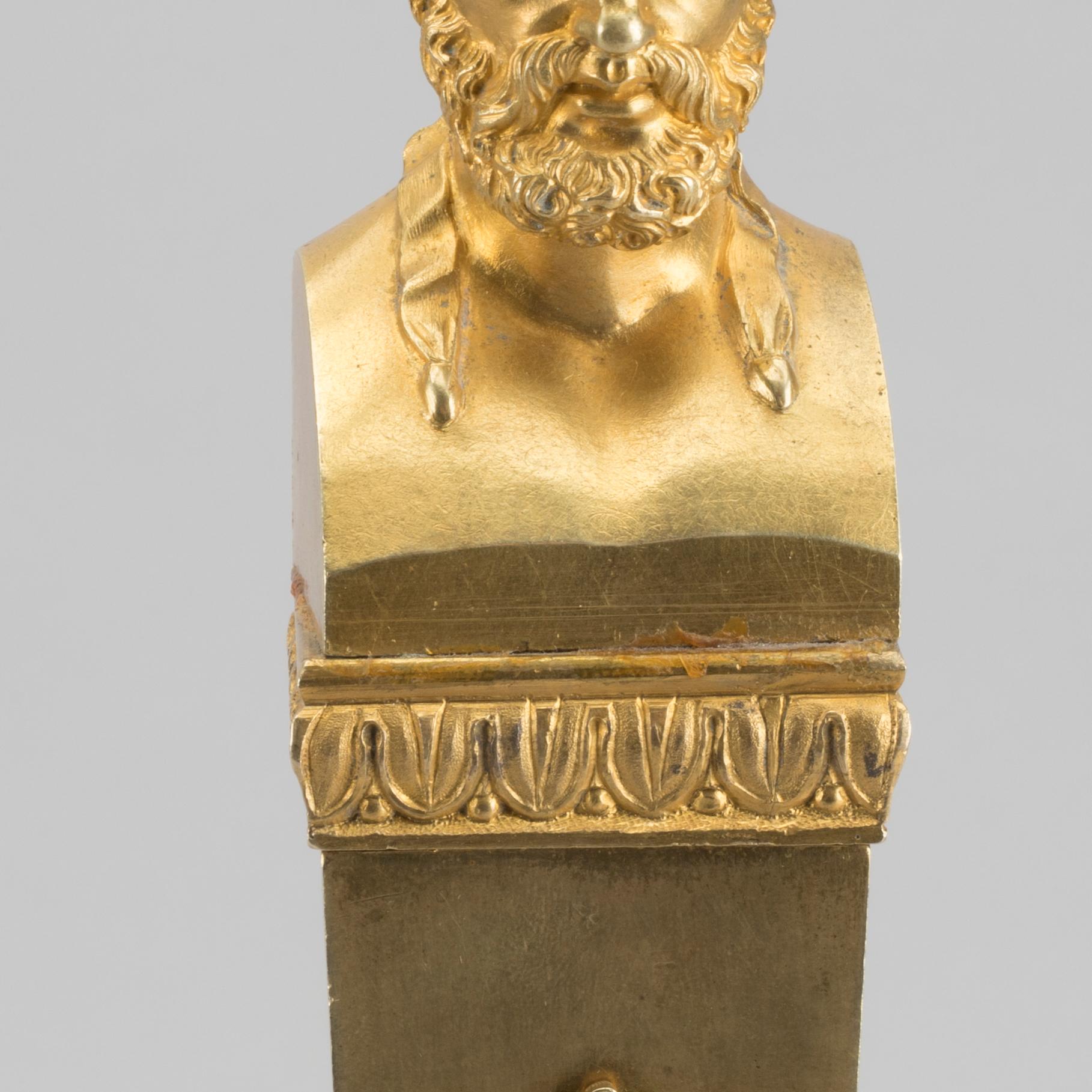 CANDELABRUM, gilt-bronze, Empire, France, first half of the 19th century.