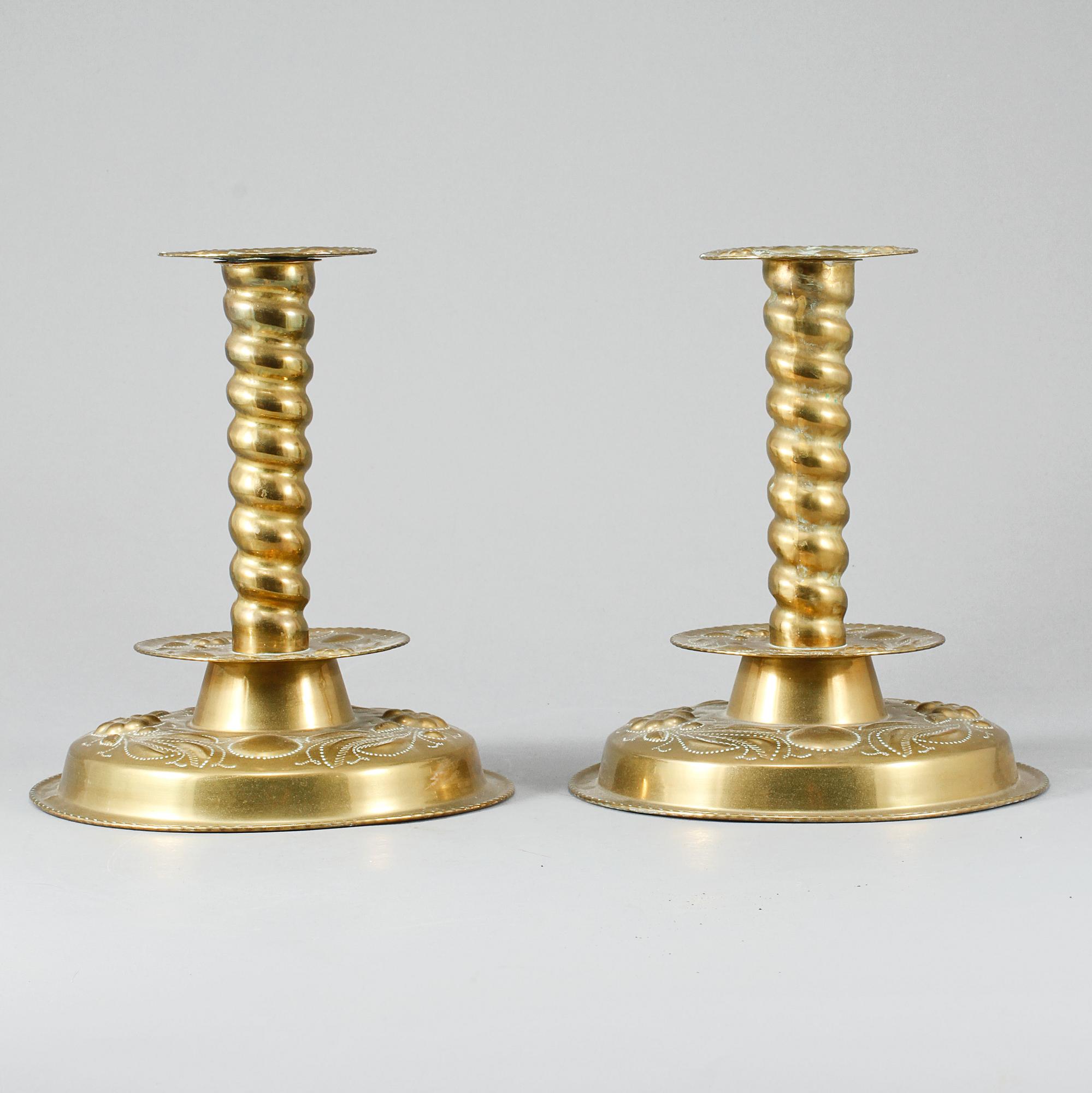 LJUSSTAKAR, ett par, barockstil, 1900-tal.