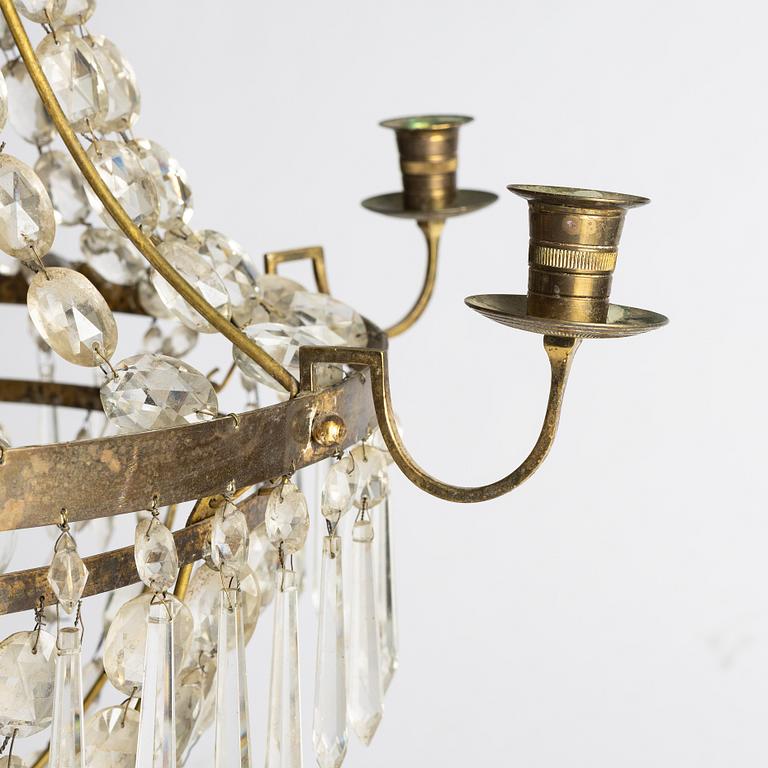 a Swedish chandelier, late 18th century.