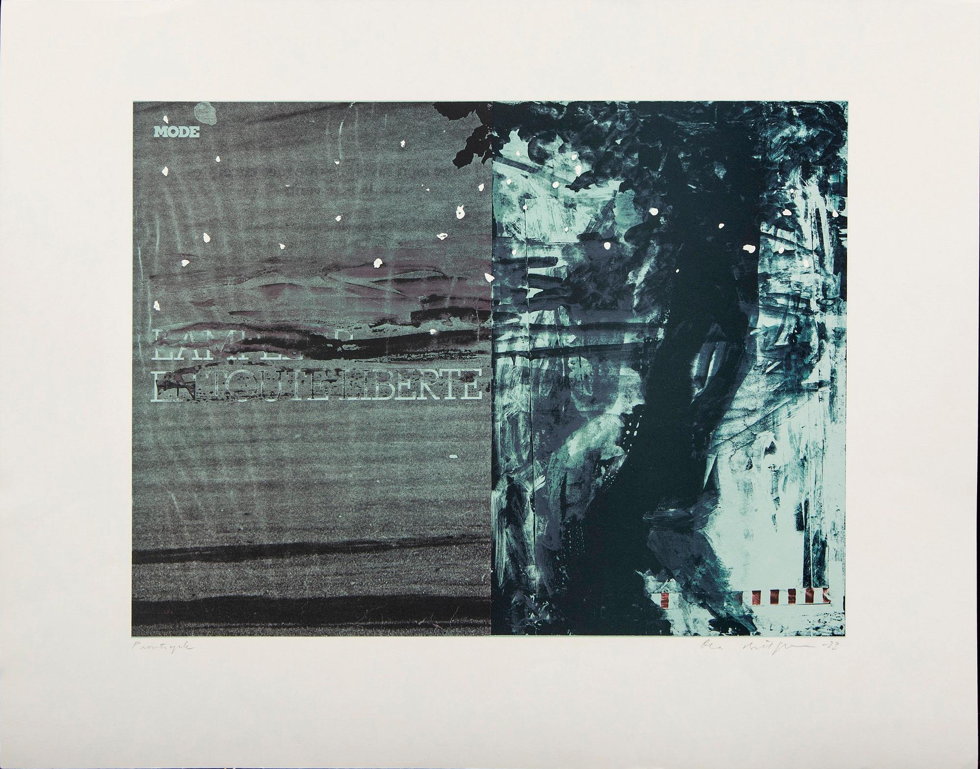 Ola Billgren, color lithograph, signed -83 Provtryck.