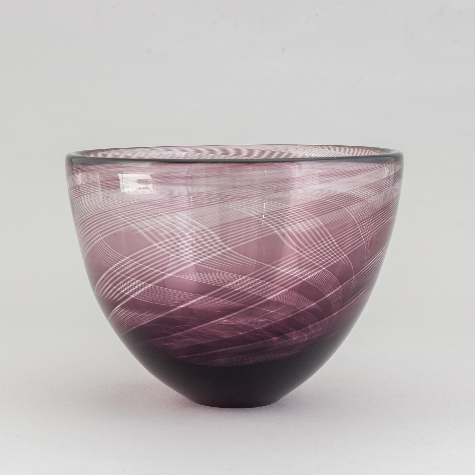 Edward Hald, a signed slipgraal glass vase from Orrefors.