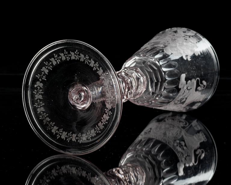 An English goblet, 18th Century.