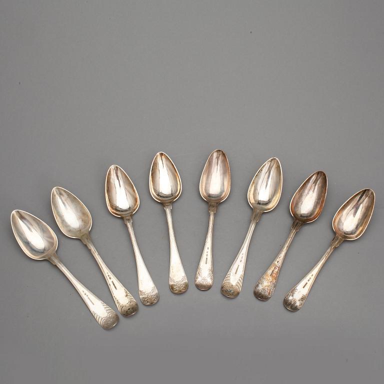 SKEDAR, 15 delar, silver. Totalvikt ca 832 g.