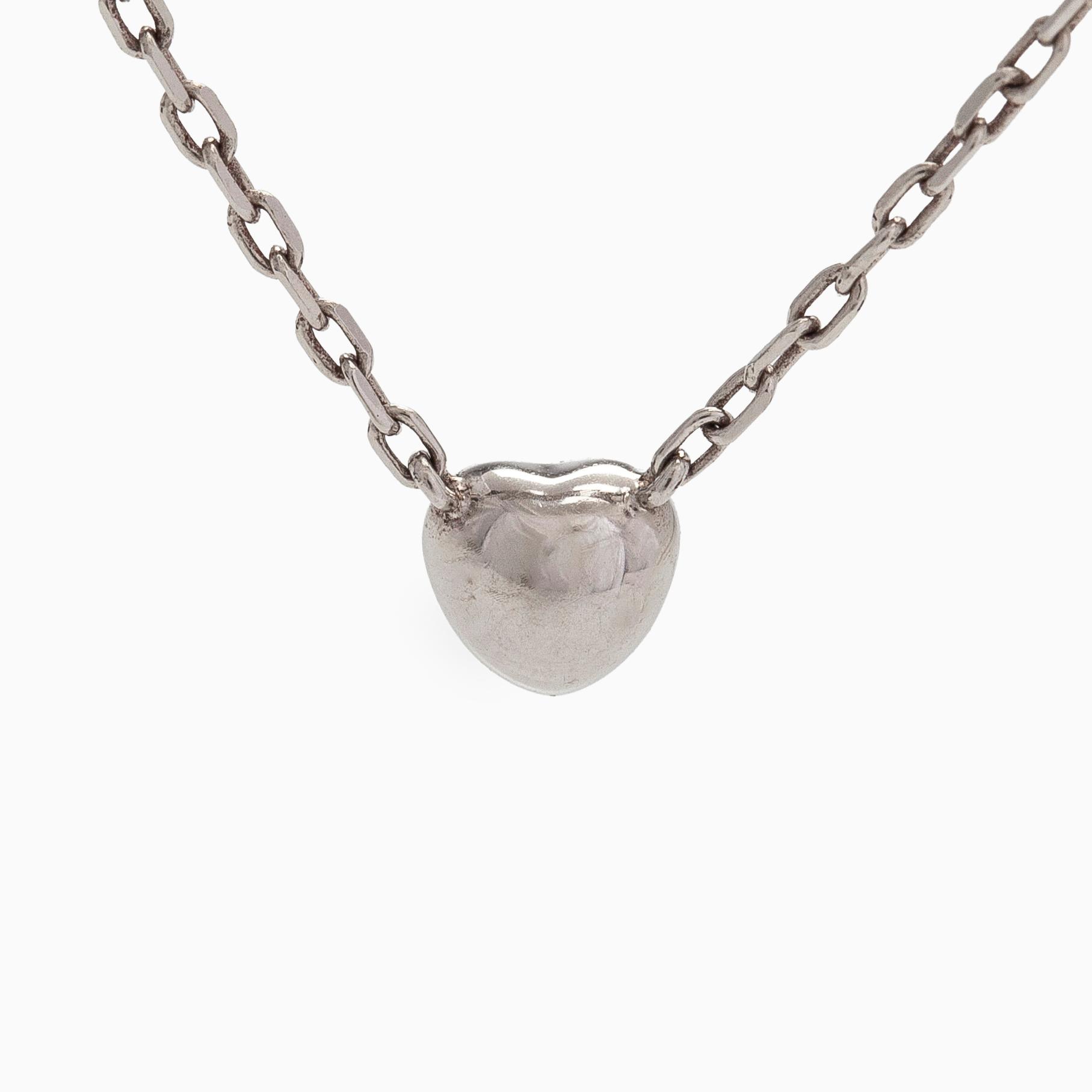 Cartier, an 18K white gold 'd'Amour' necklace, with a brilliant-cut diamond.