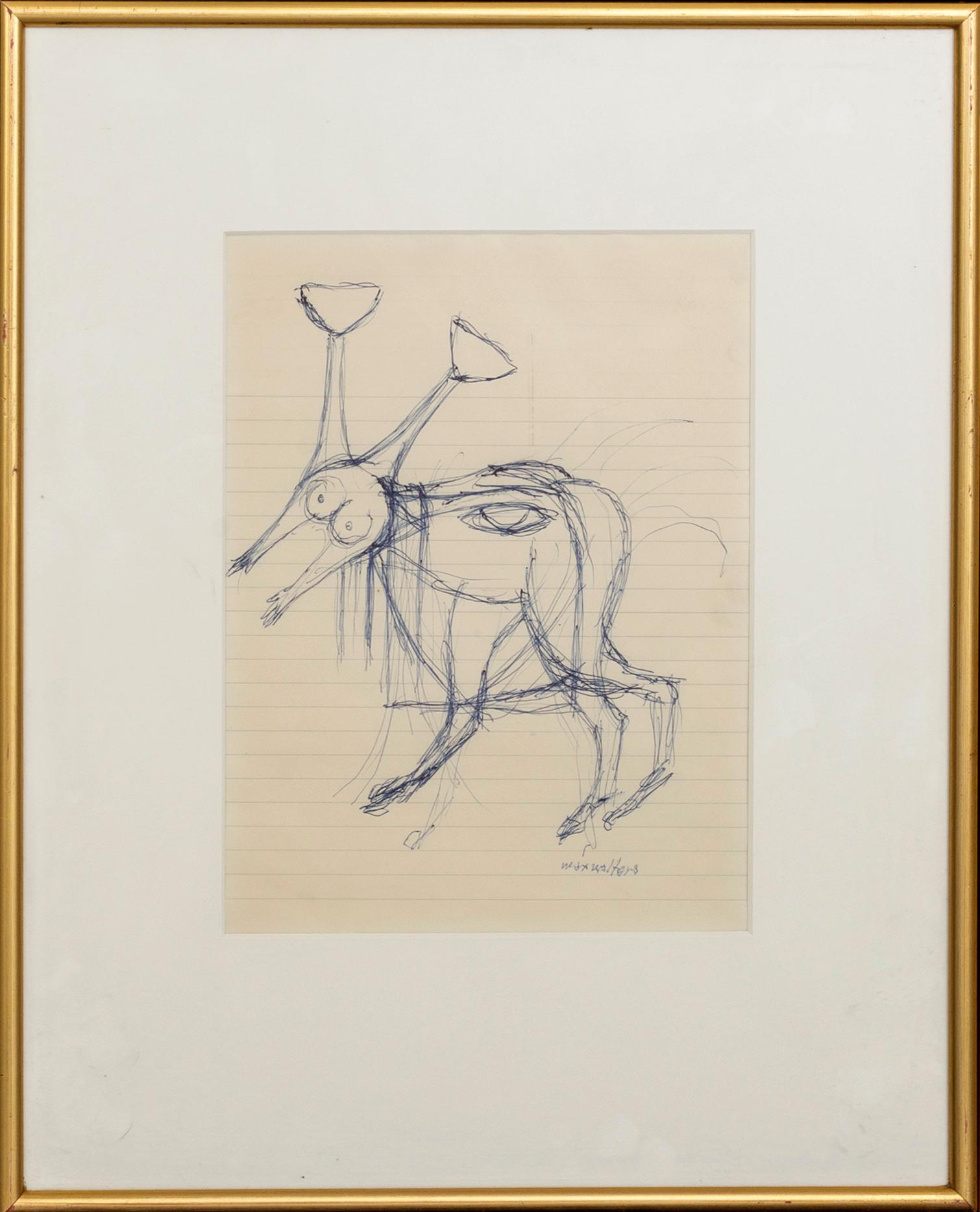 MAX WALTER SVANBERG, 2 bläckteckningar, signerade.