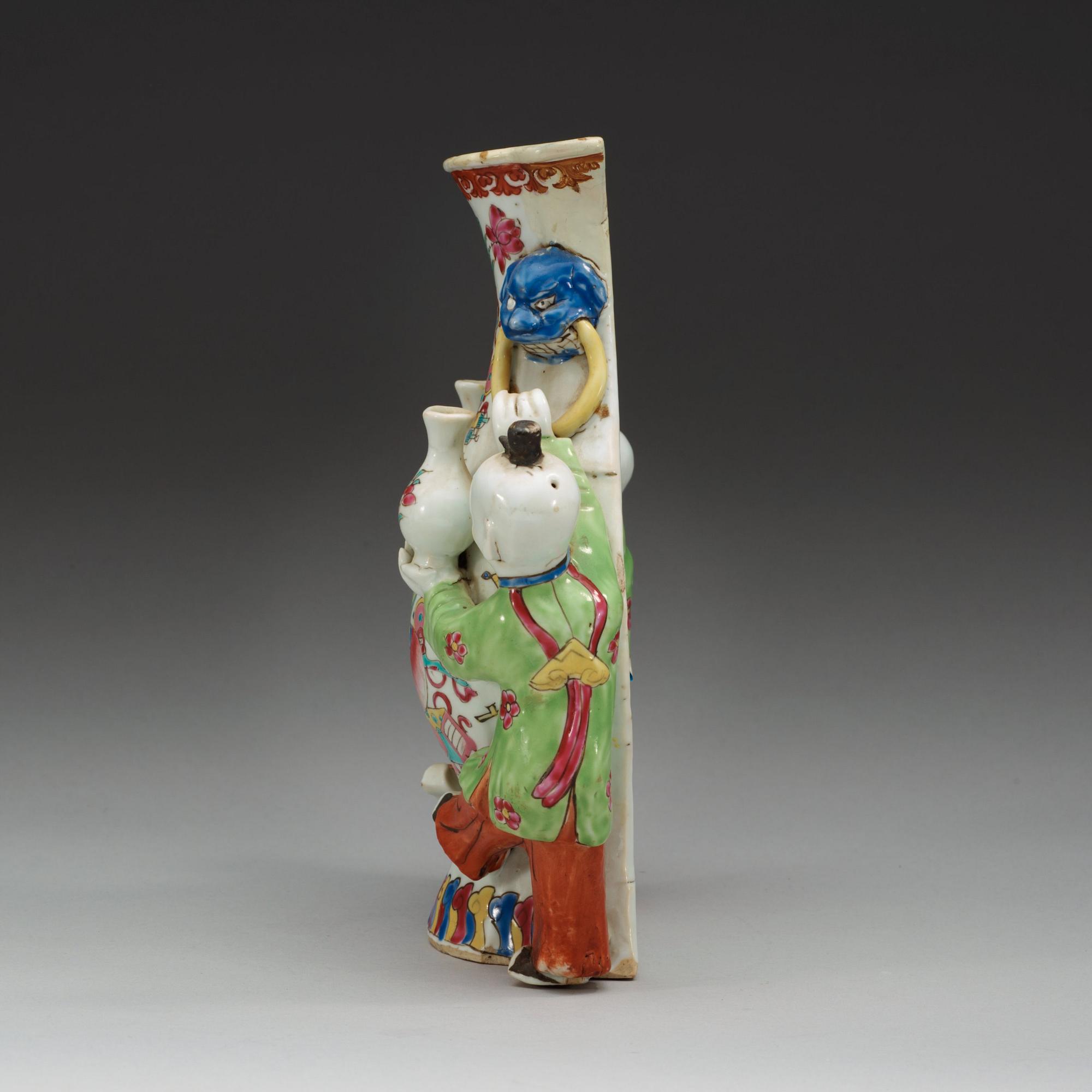 VÄGGVAS, kompaniporslin. Qing dynastin, Qianlong (1736-95).