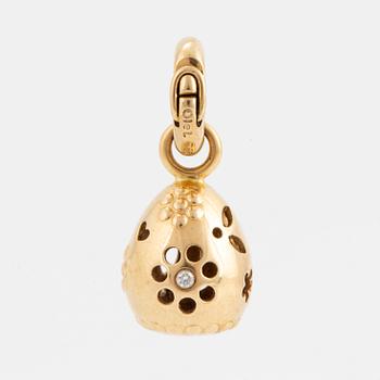 OLE LYNGGAARD, berlock "Sweet drops" med briljantslipade diamanter.