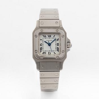 Cartier, Santos, wristwatch, 23,5 x 23,5 (34,5) mm.