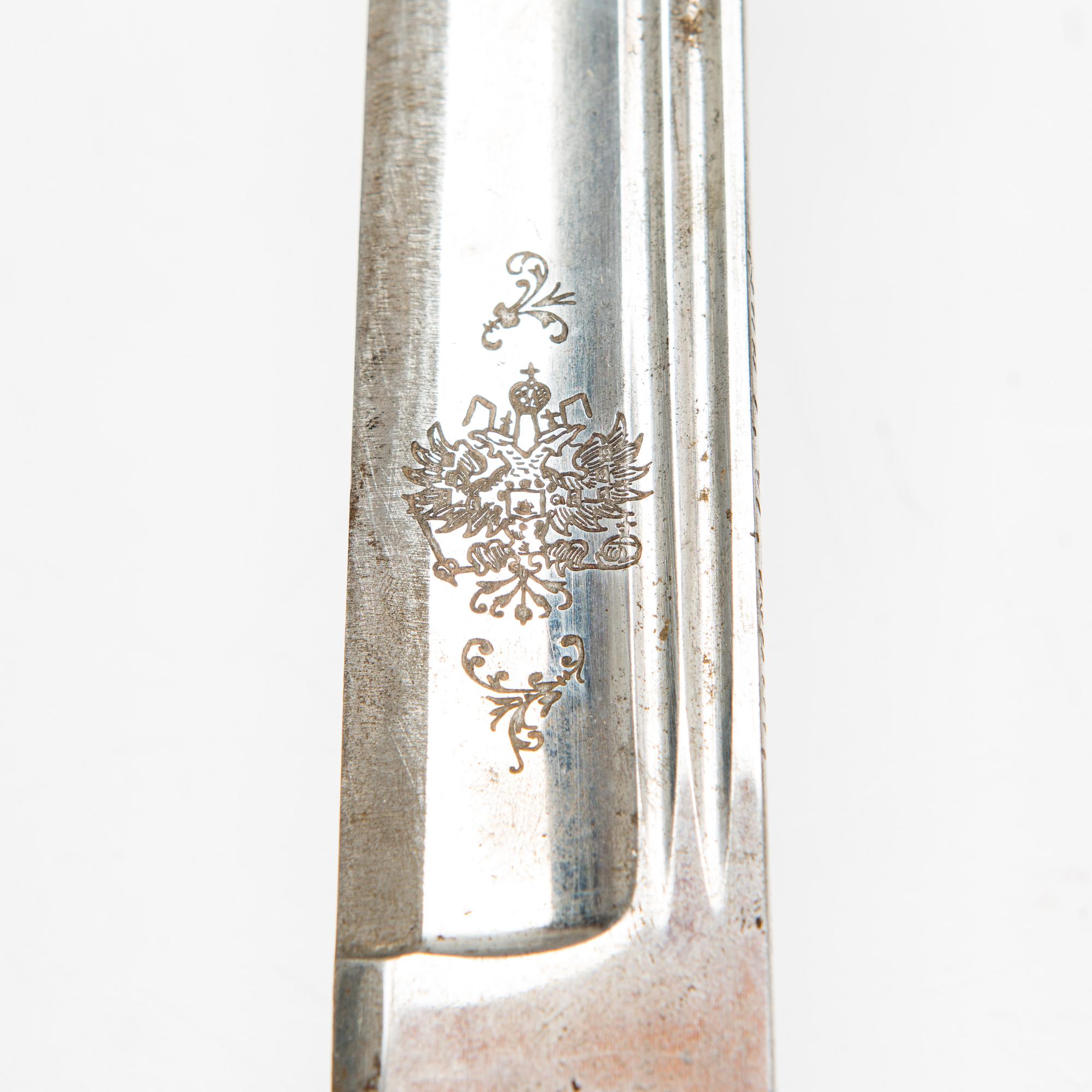 An Imperial Russian dragoon officer's shashka m 1881-1909, manufacturer's mark Zlatoust.