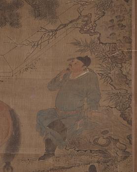 RULLMÅLNING, Zhao Mengfus efterföljd, troligen Mingdynastin 15/1600-tal.