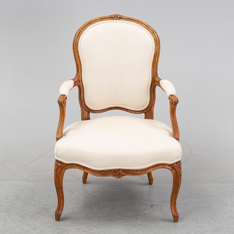 A Louis XV armchair by Claud II Sené, master in Paris 1769-1783.