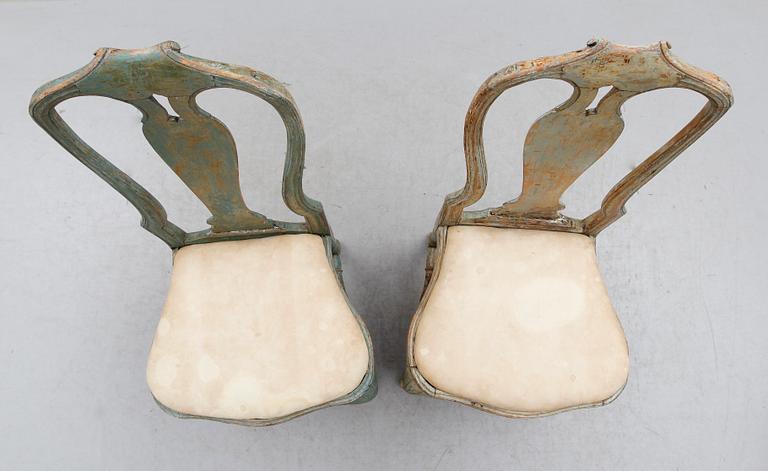 STOLAR, 1 par, rokoko, 1700-tal, Stockholmsarbeten.