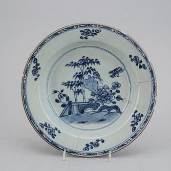 Four blue and white plates, Qing dynasty, Qianlong (1736-95).