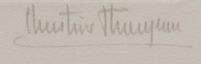 CHRISTINE THOUZEAU, färgetsning, sign o numr 43/99.