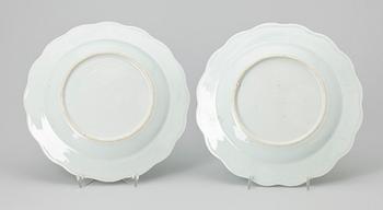 TALLRIKAR, ett par, porslin, Kina, Qianlong (1736-95).