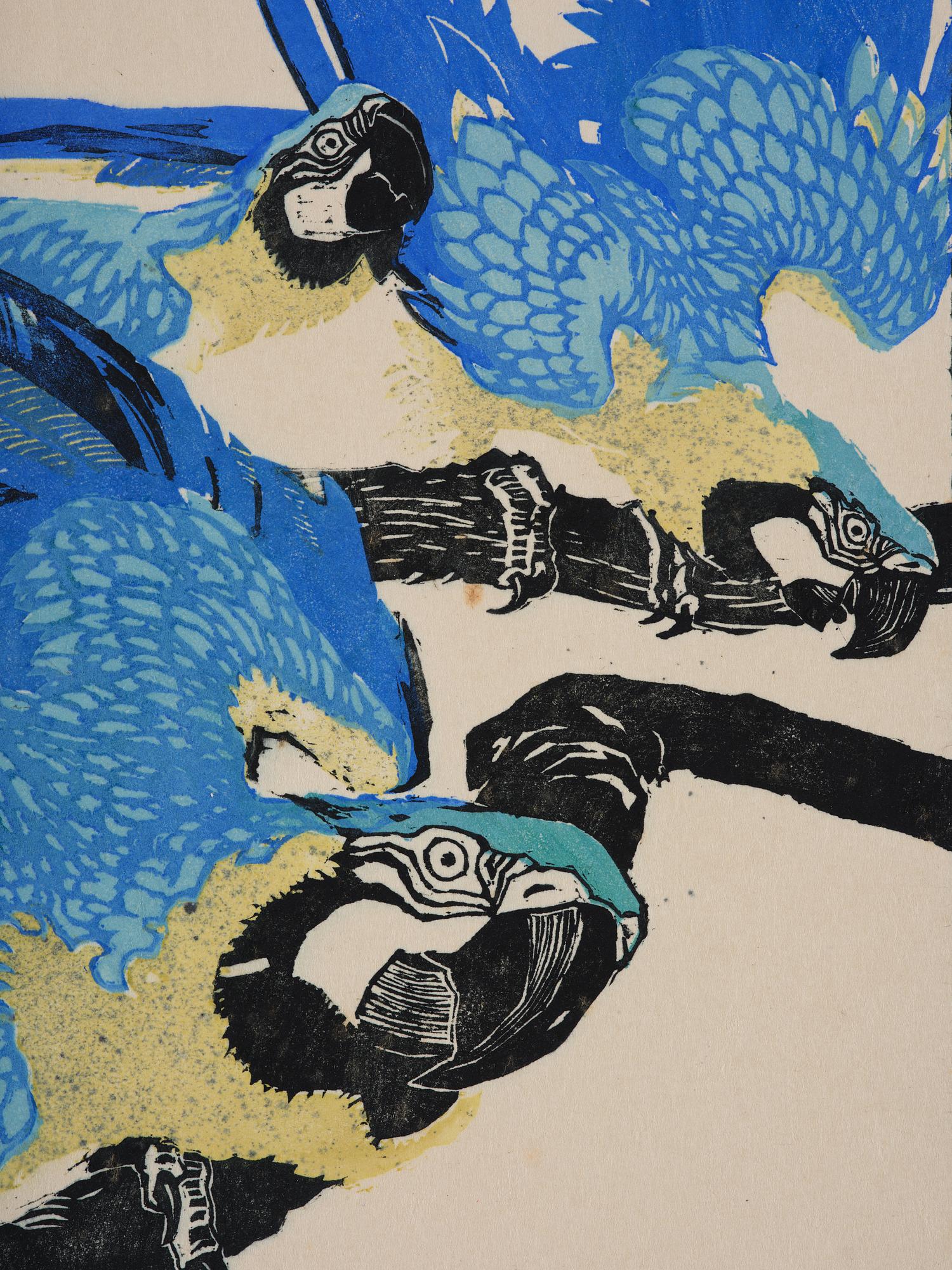 Ludwig Heinrich Jungnickel, "Three Blue Aras".