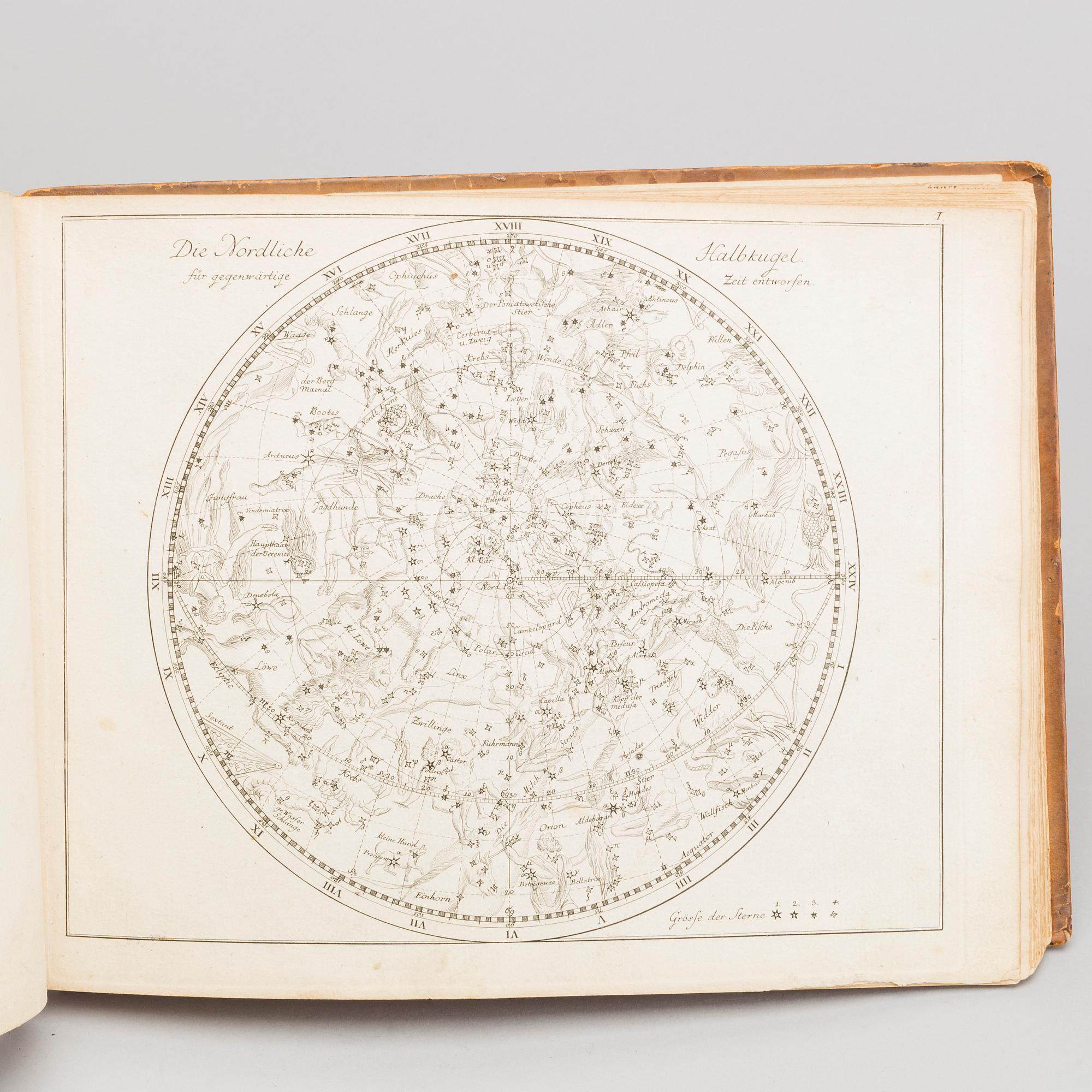 JOHANN ELERT BODE Vorstellung der Gestirne auf XXXIV Kupfertafeln..Berlin and Stralsund: Gottlieb Augsut Lange,1782.1805.