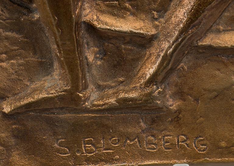 STIG BLOMBERG, relief, signerad.