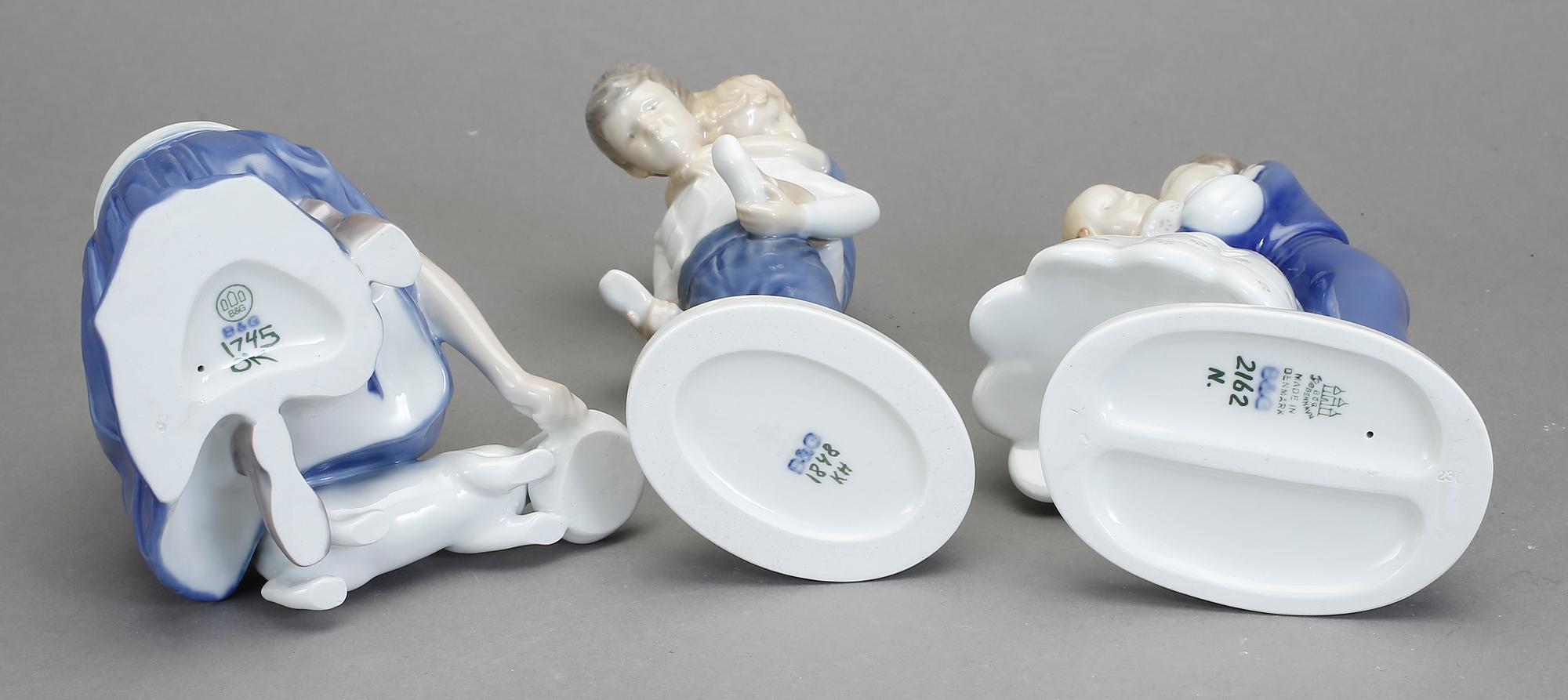 FIGURINER, 7 st, porslin, Bing & Gröndahl.