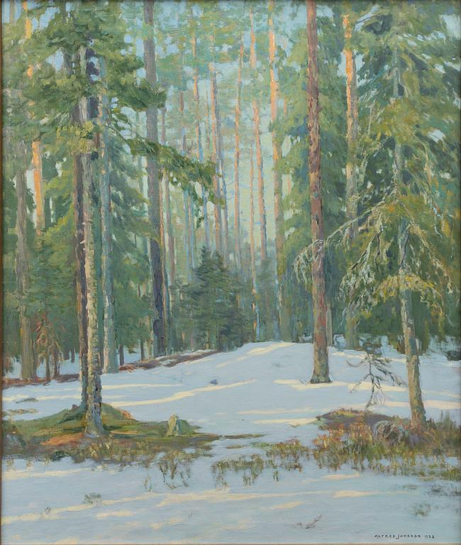 Alfred Jansson, Winter landscape.