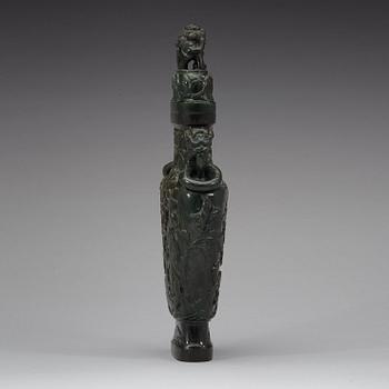 A Chinese carved stone vase, 20th Century.