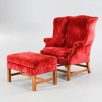 An armchair with a footrest, second half of the 20th century.