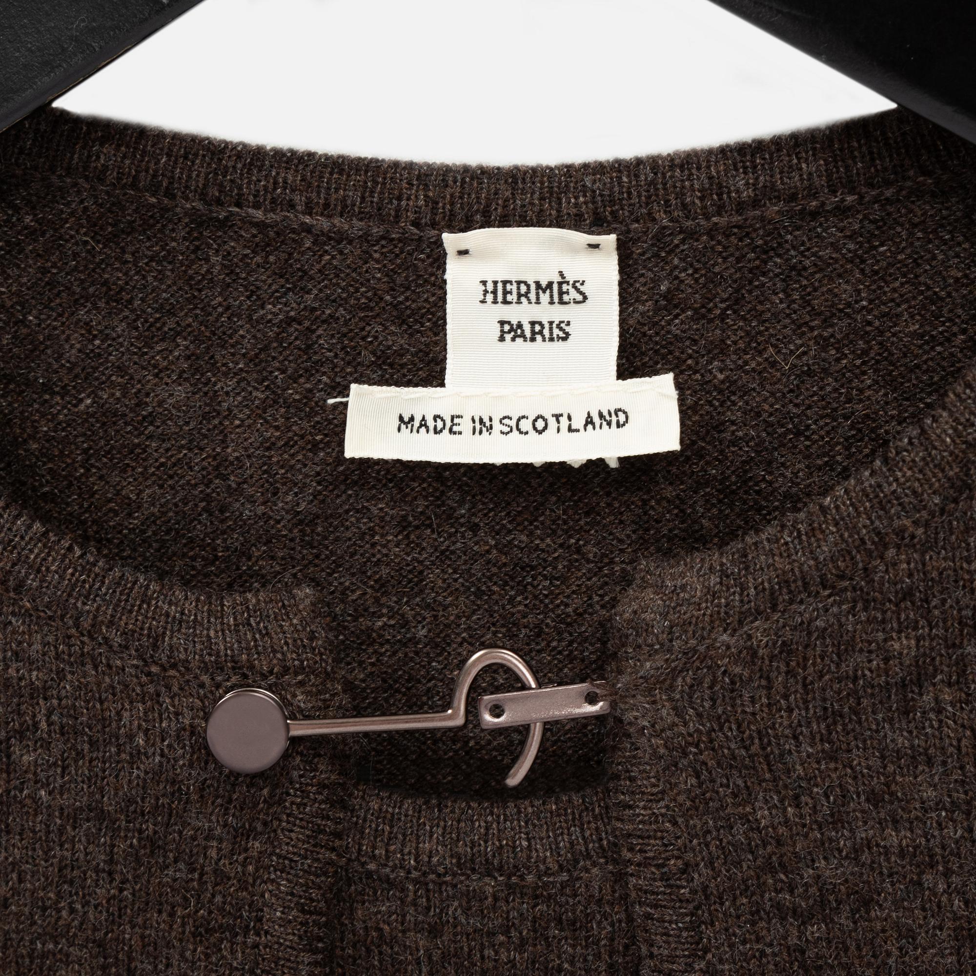 Hermès, a cashmere cardigan and vest, french size 36.