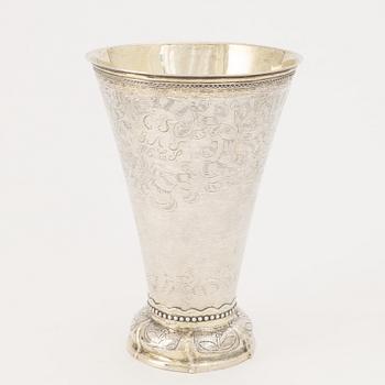 A silver beaker, mark of Anders Ahlin, Enköping 1796.