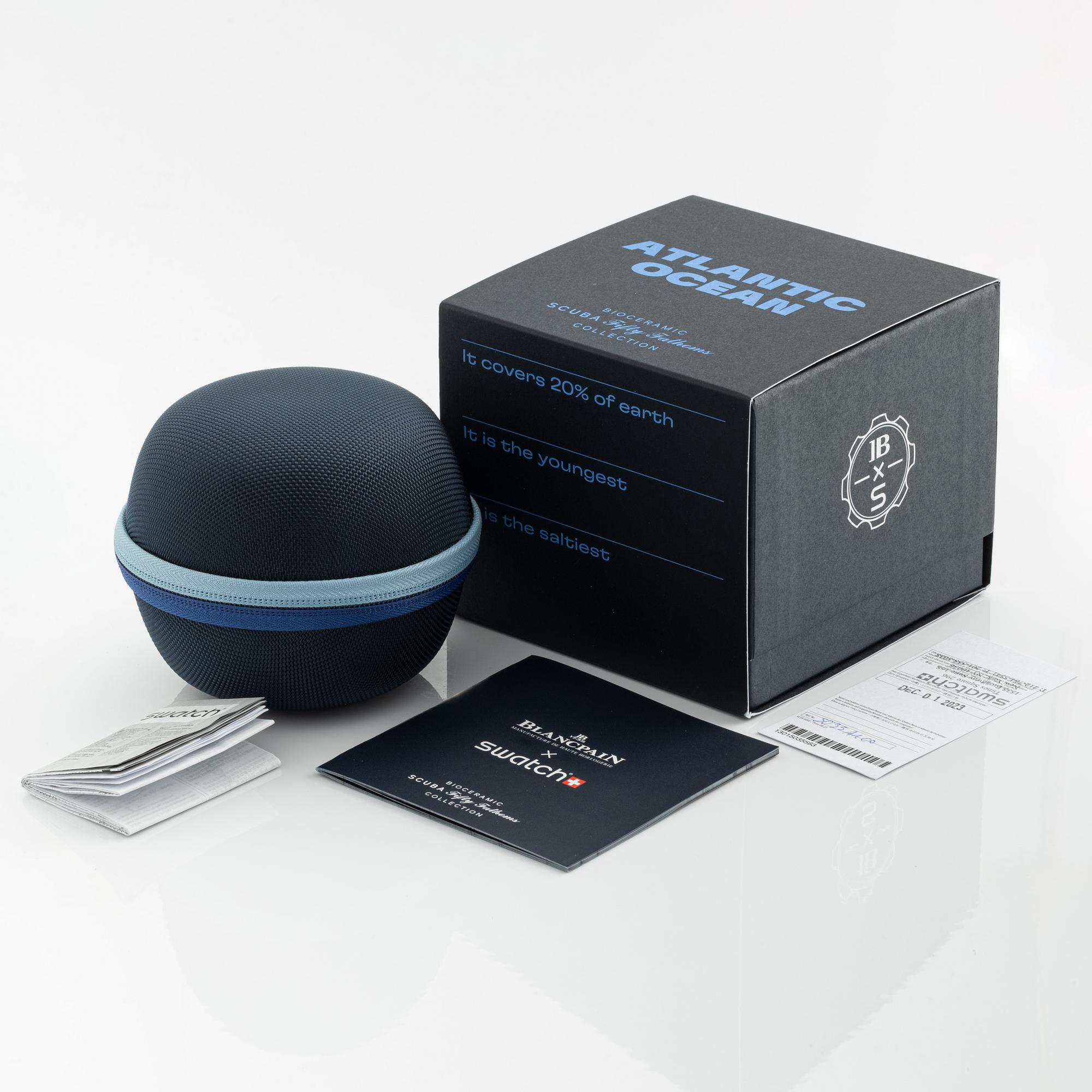 Swatch/Blancpain, Scuba Fifty Fathoms, Atlantic Ocean, wristwatch, 42.3 mm.