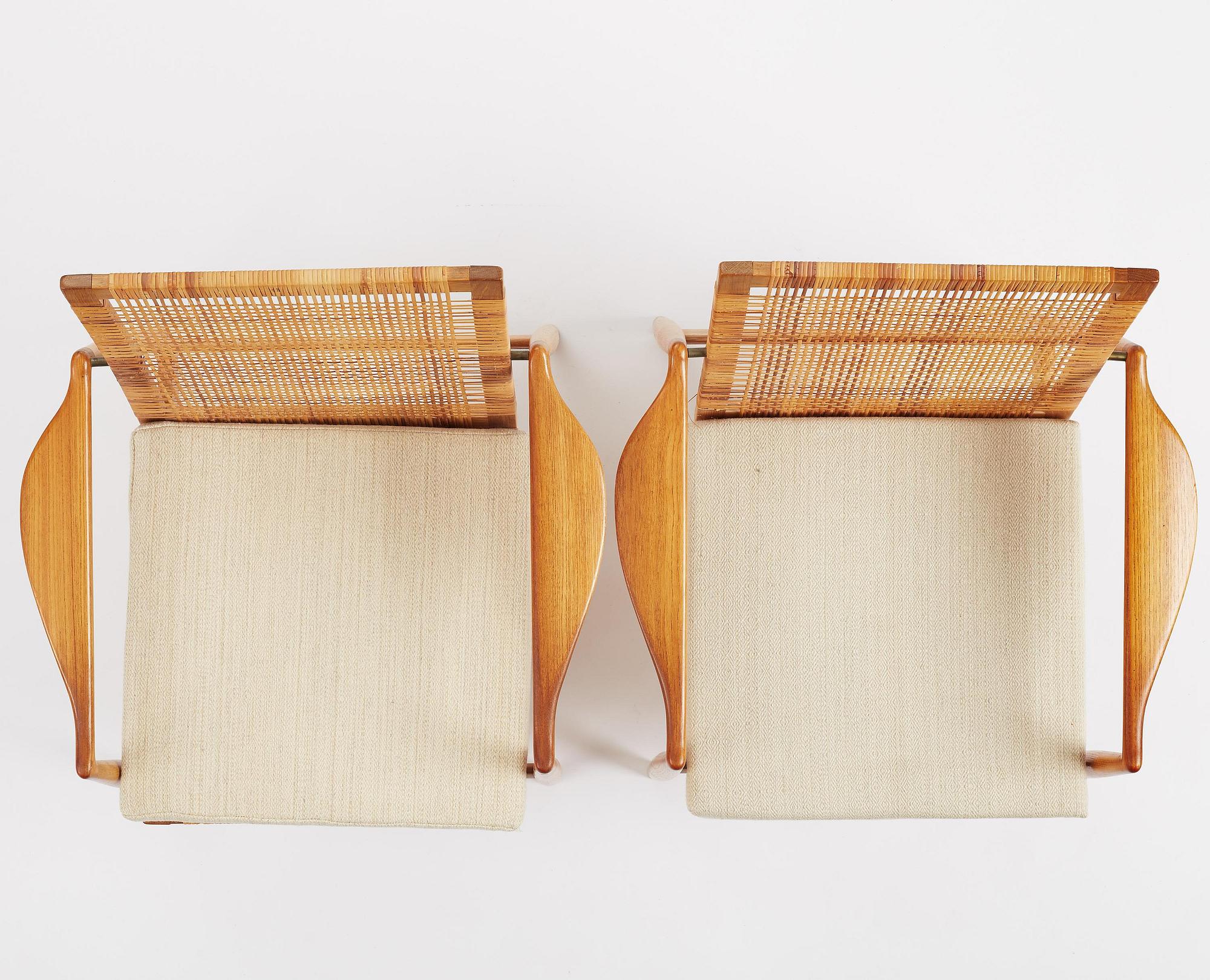Finn Juhl, a pair of "SW 96" easy chairs, Søren Willadsen, Denmark.