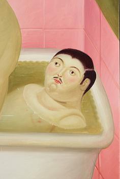 Fernando Botero, "Badrummet/El cuarto de baño".