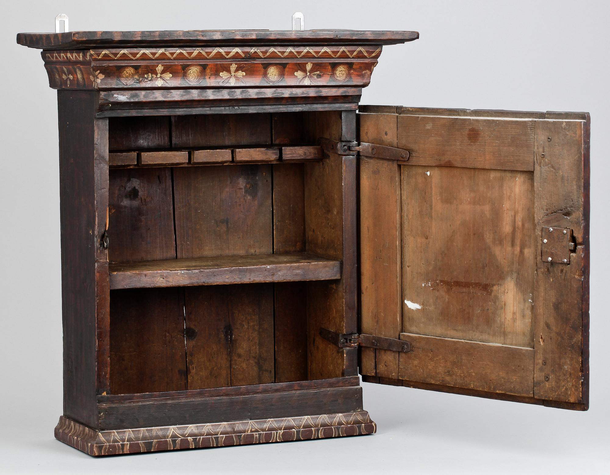 VÄGGSKÅP, allmoge, dat 1794.