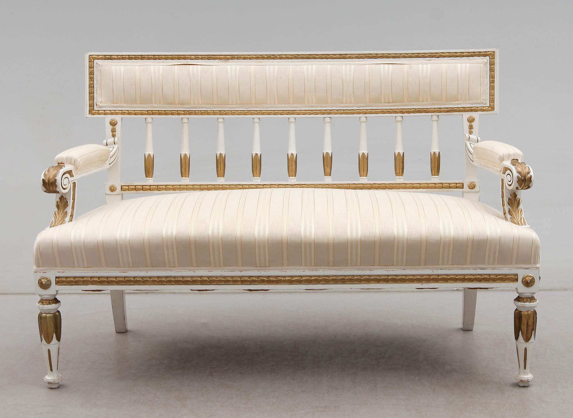 SOFFA, gustaviansk stil, 1800-/1900-tal.