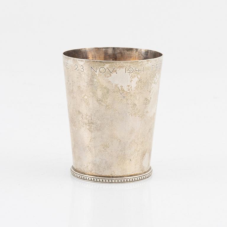 Wiwen Nilsson, bägare, silver, Anders Nilsson, Lund, 1941.