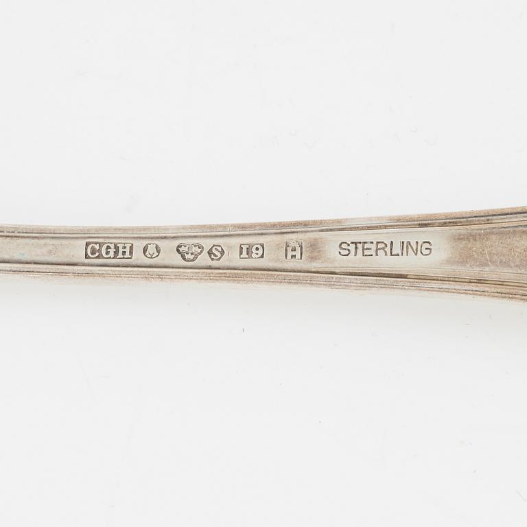 Bestickuppsättning, silver, 34 delar, C.G.Hallberg, Stockholm, 1900-tal.