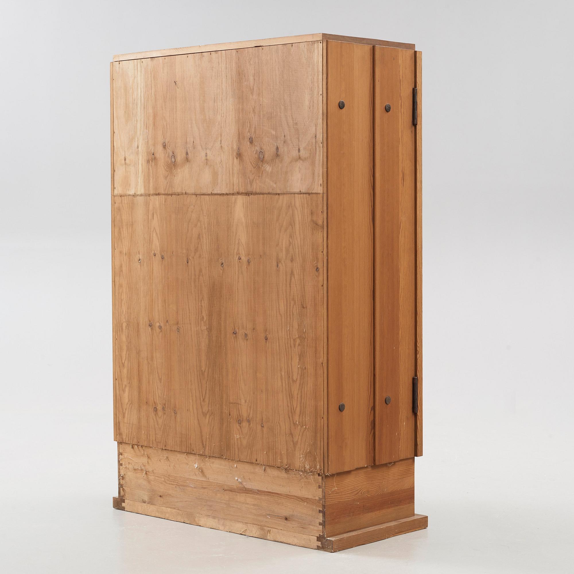 Axel Einar Hjorth, a 'Lovö' stained pine cabinet, Nordiska Kompaniet, NK, Sweden 1930's.
