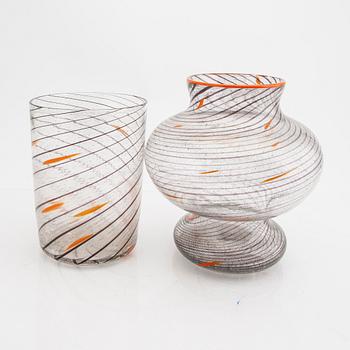 Signe Persson-Melin, a set of two glass vases test sampel.