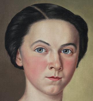 OKÄND KONSTNÄR, olja på duk, sign. "N. Koller" o dat. 1855.