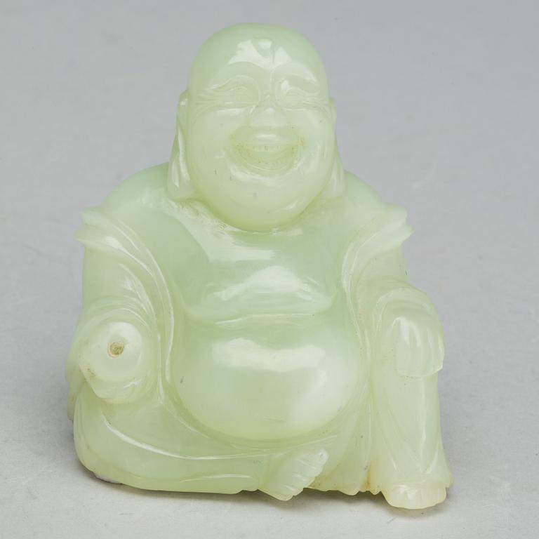 FIGURIN, nefrit, Buddha, Kina.