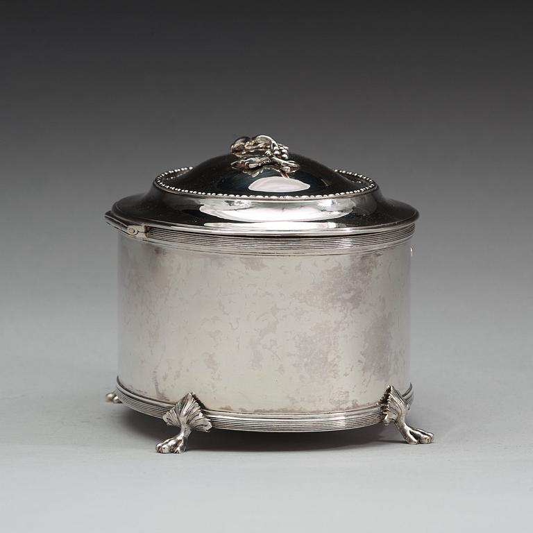 PEHR ZETHELIUS, Stockholm 1798, sockerskrin, silver, gustavianskt.