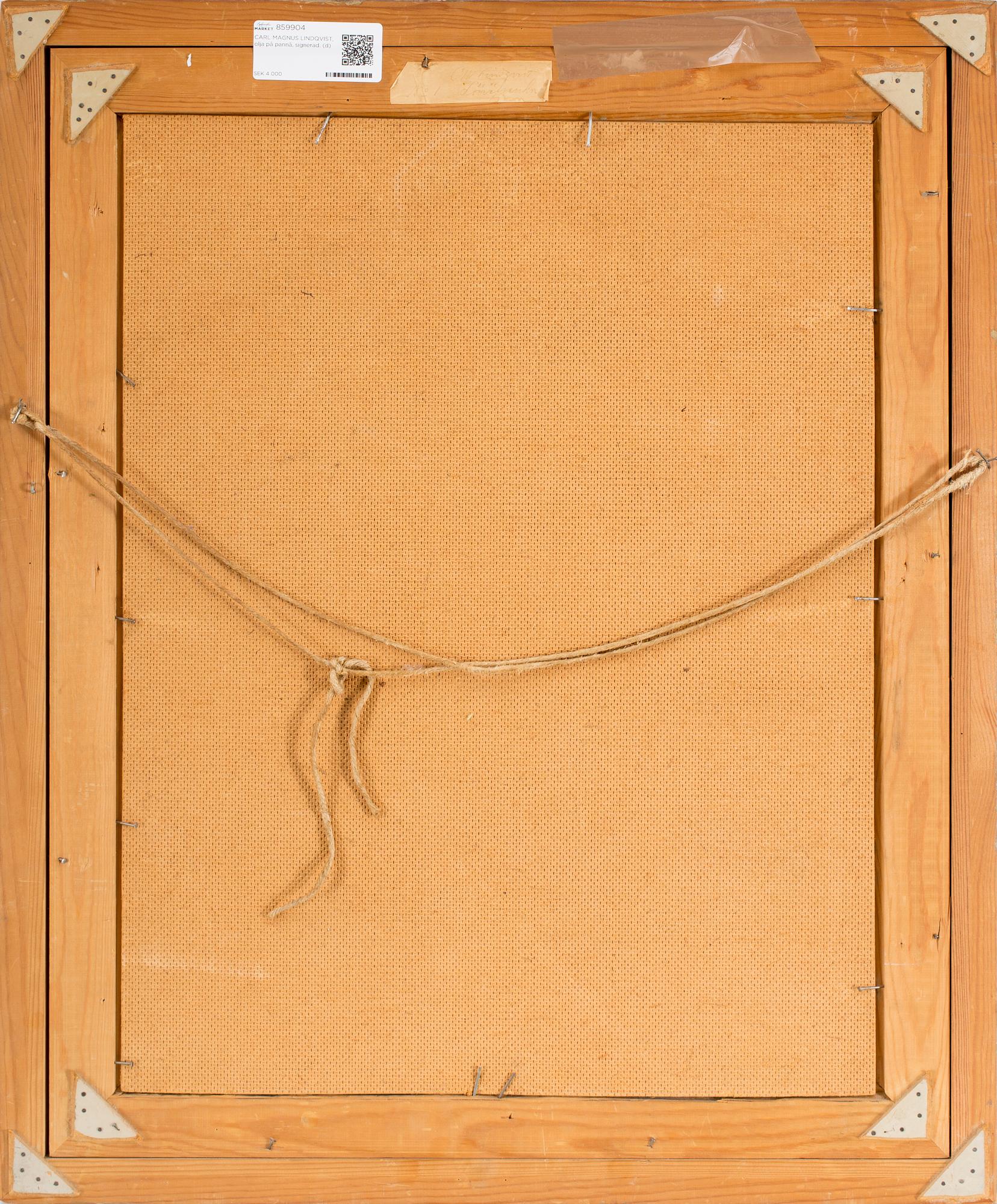 CARL MAGNUS LINDQVIST, olja på pannå, signerad.