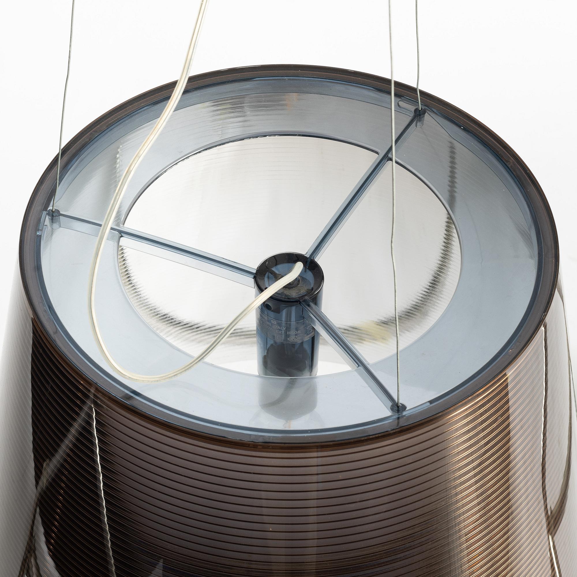 Philippe Starck, ceiling lamps, a pair, "Ktribe S3", Flos, designed in 2005.