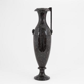 A Swedish late Empire 19th century porphyry urn.