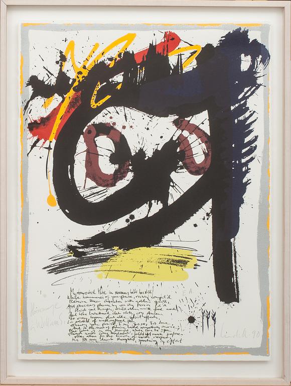 ULF LUNDELL, färglitografi, signerad och daterad -90, numrerad E.A.