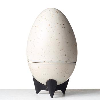 Hans Hedberg, a faience sculpture of an egg, Biot, France.