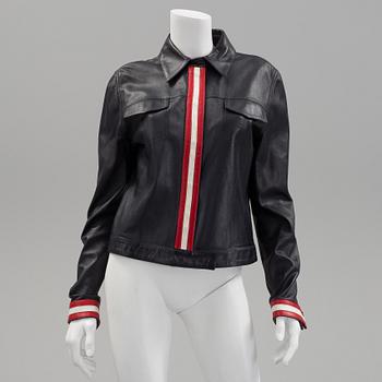A leather jacket by Blumarine, in size 44(IT).