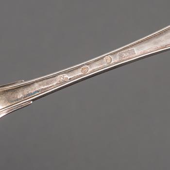 A Swedish set of six early 19th century silver ice-cream spoons, mark of Stephan Westerahle, Stockholm 1804.