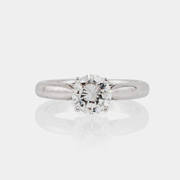 A signed Cartier brilliant-cut diamond, 1.00 ct, ring.
